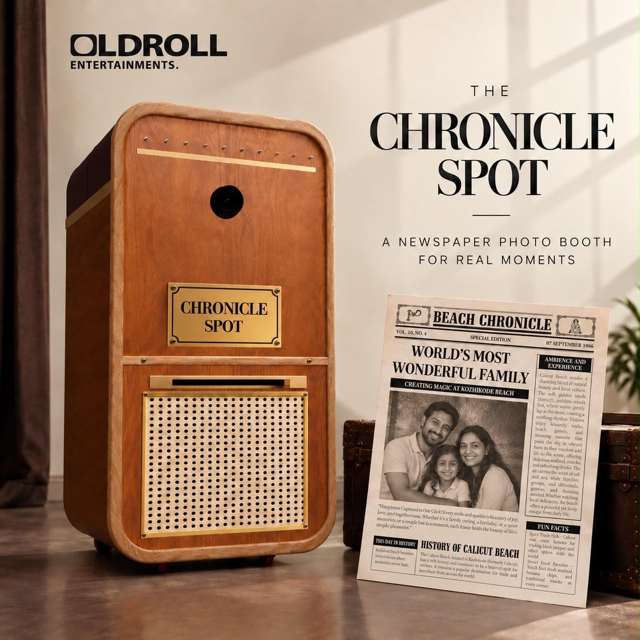 The Chronicle Spot photo booth, built by Oldroll
